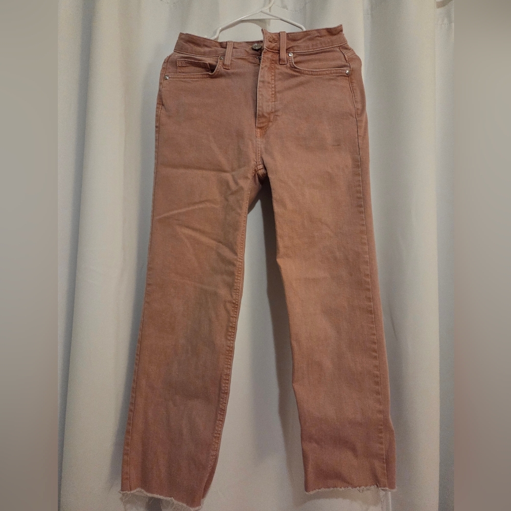 LC Lauren Conrad Women's Tan Straight Leg Jeans